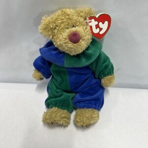 Ty‎ Beanie Baby Piccadilly the Clown 1993 Green and Blue Outfit